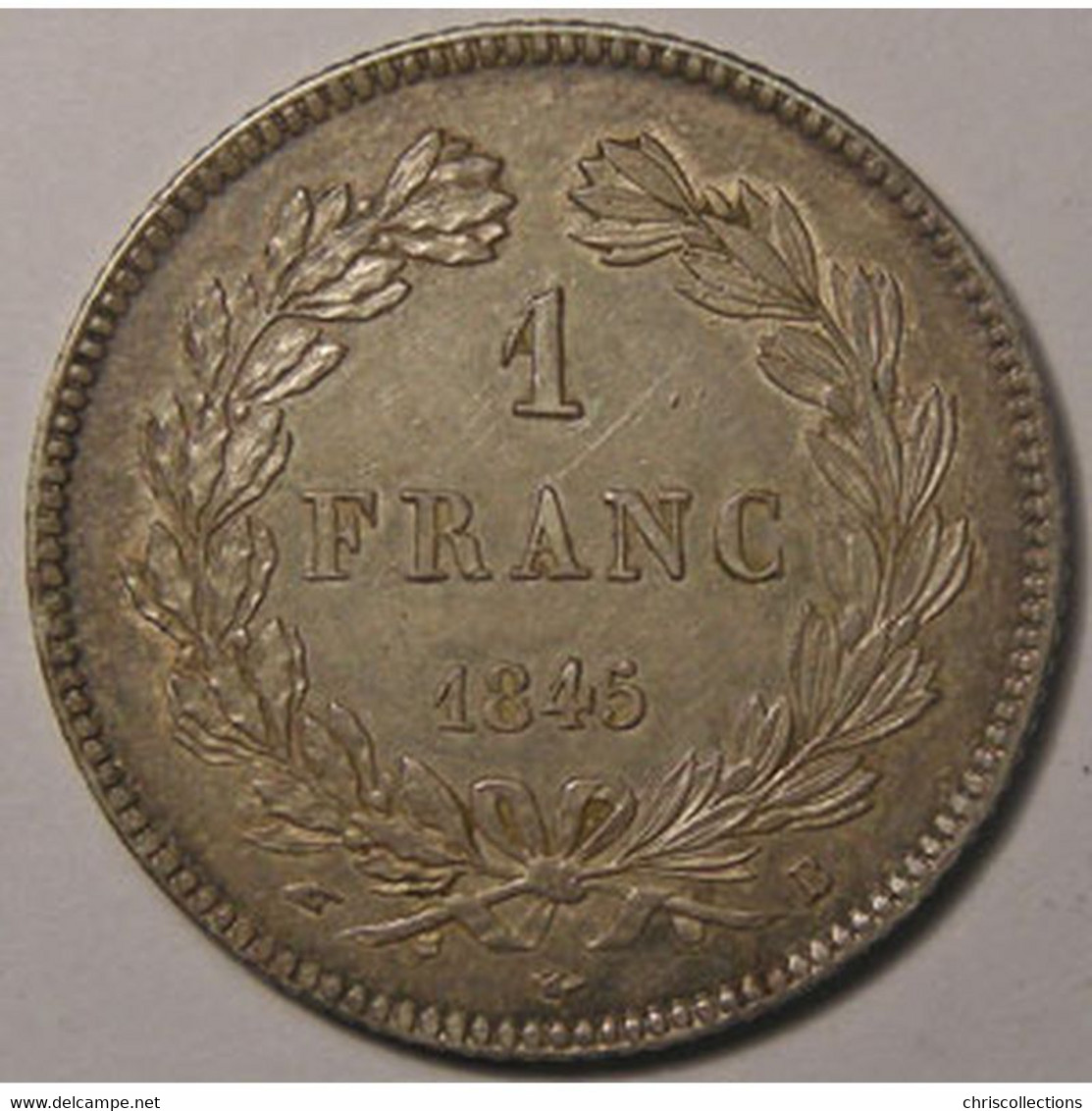 Monnaie Française, Louis-Philippe I, 1 Franc 1845 B Rouen, TTB/SUP, Gadoury: 453 - 1 Franc