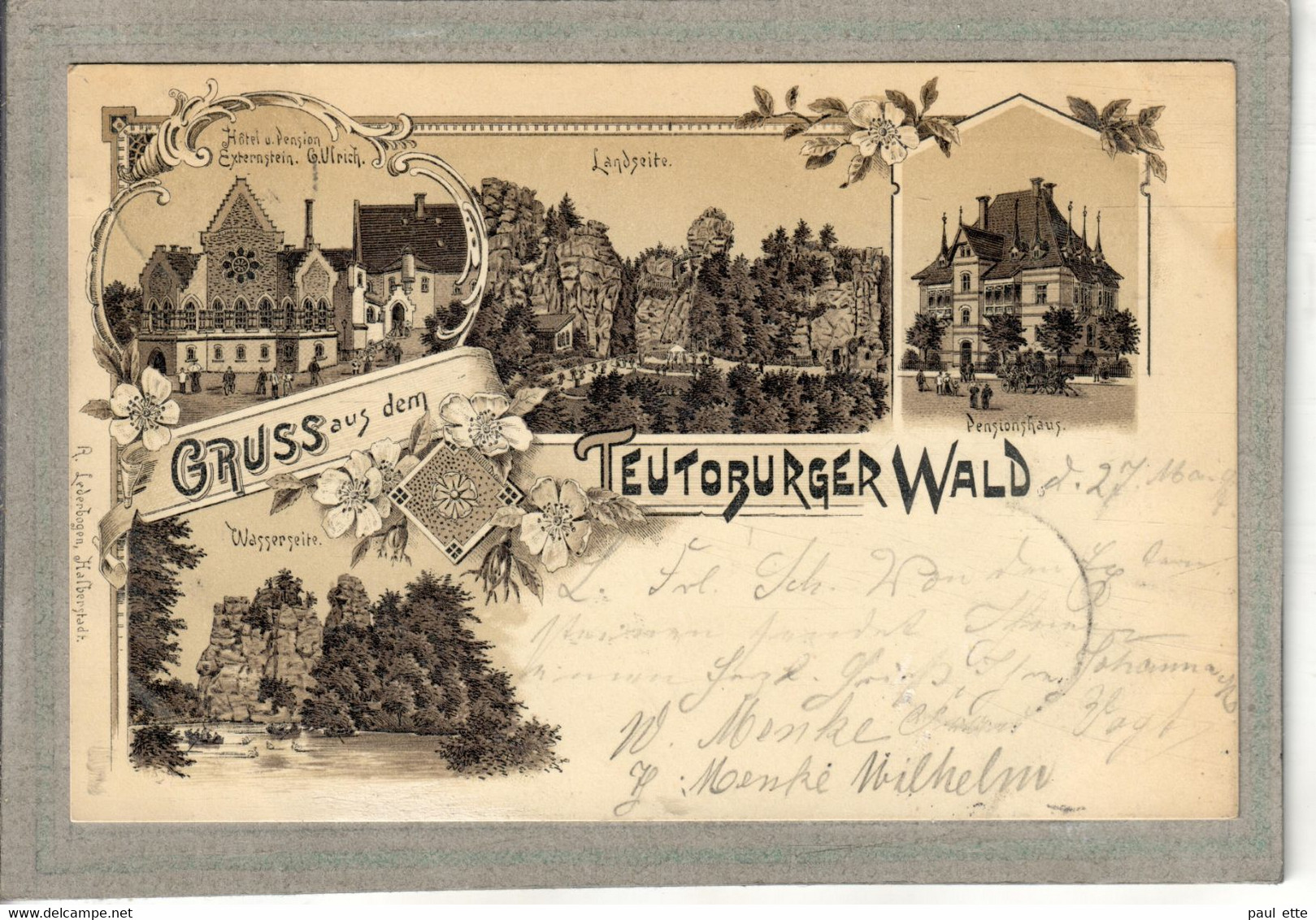 CPA -(Allemagne-Rhénanie-du-Nord-W.) BAD HORN MEINBERG - TEUTOBURGER WALD-GRUSS Mit Mehrere Ansichten Von 1897 - SELTE - Bad Meinberg