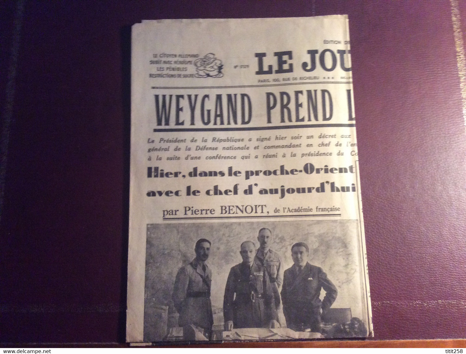 Le Journal éditions de 5 H . Mai 1940 .