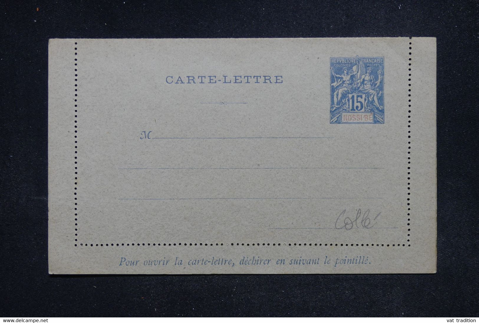 NOSSI BE - Entier Postal Type Groupe (carte Lettre Collée ) ,non Circulé - L 122077 - Lettres & Documents