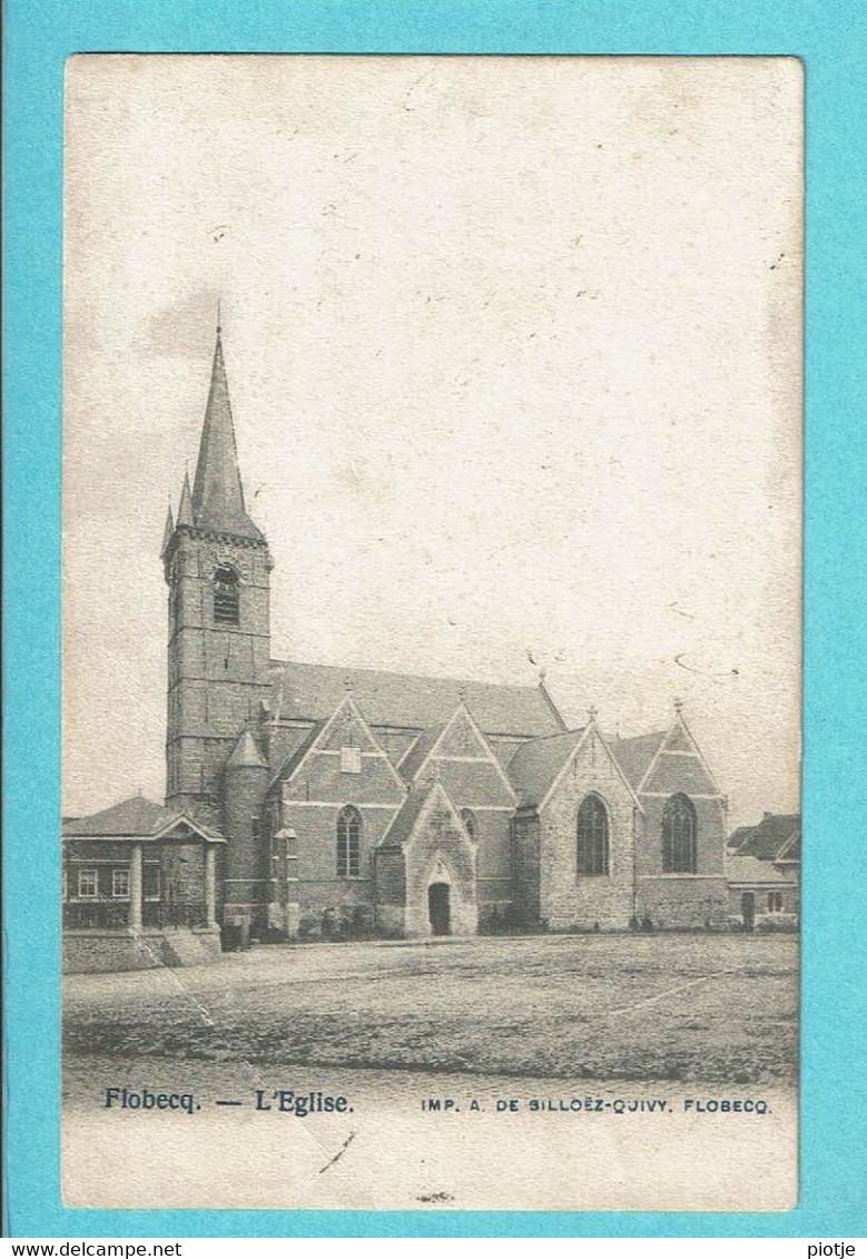 * Flobecq - Vloesberg (Hainaut - La Wallonie) * (Imp. A. De Billoez - Quivy) L'église, Kerk, Church, Kirche, Old - Vloesberg