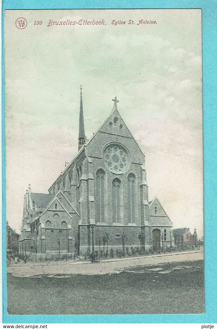 * Etterbeek (Brussel - Bruxelles) * (Cliché F. Walschaerts, Nr 130 - COULEUR) église Saint Antoine, Church, Kerk, Kirche - Etterbeek