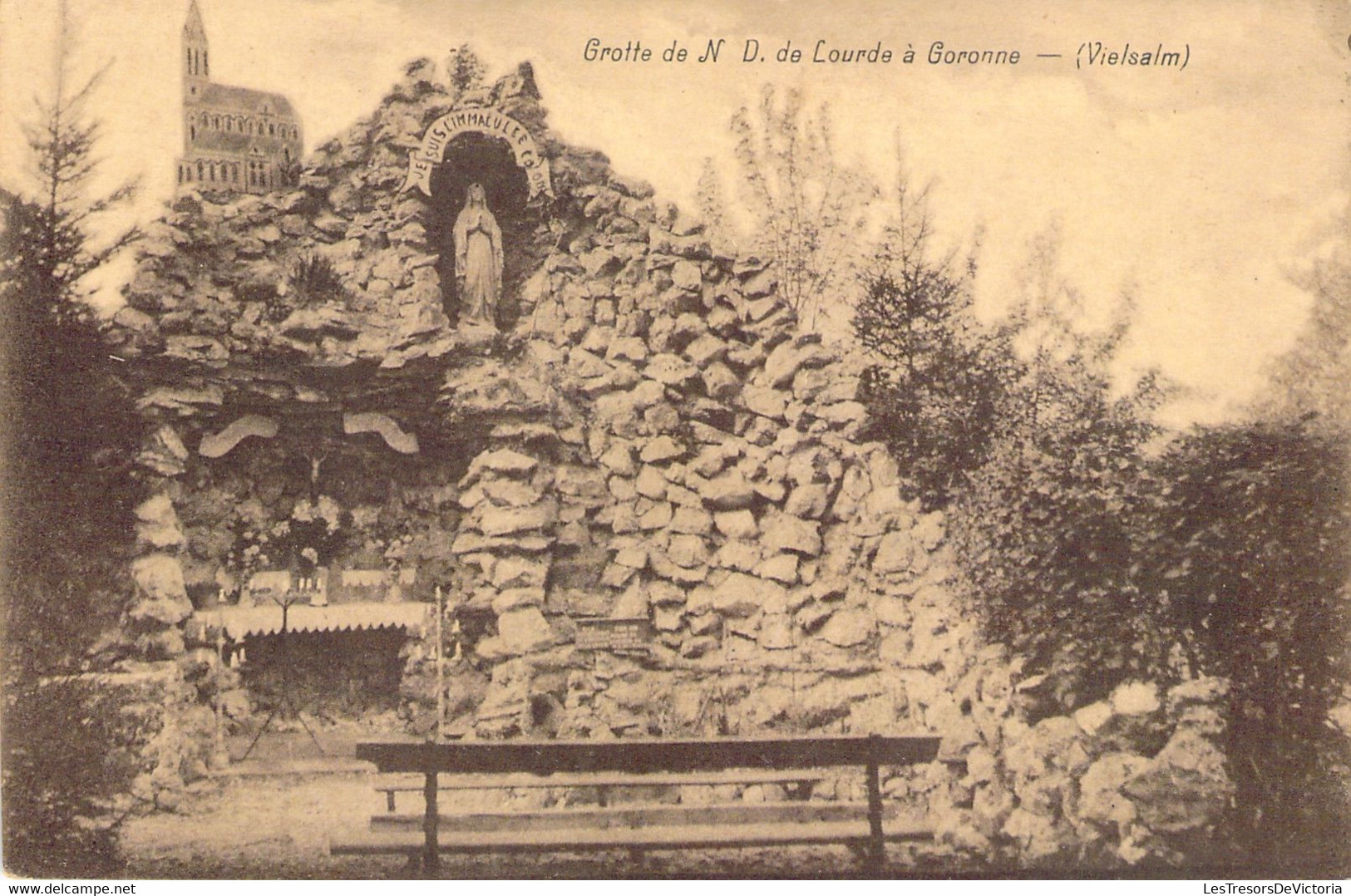 CPA Grotte De ND De Lourde à  Goronne -  Oblitéré à Vielsalm - Vielsalm