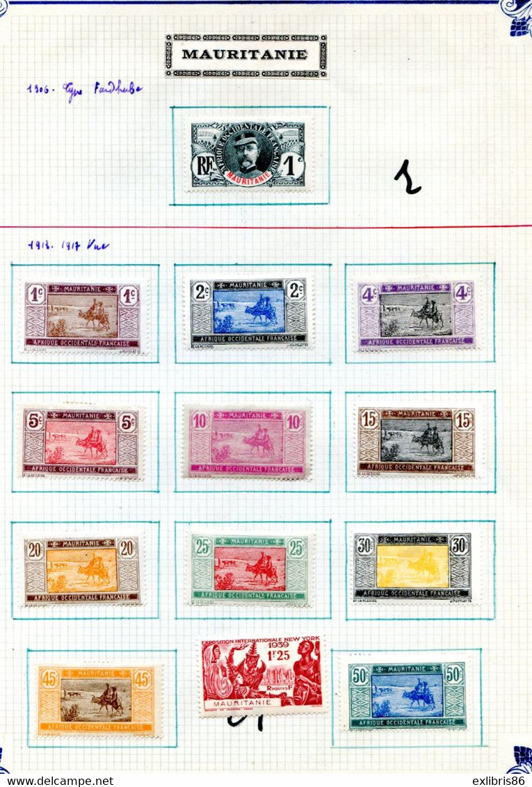 180522/// COLONIES MAURITANIE JOLI LOT - Other & Unclassified