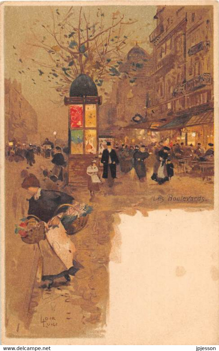 ILLUSTRATEUR - LOIR LUIGI - PARIS, LES BOULEVARDS - COLLECTION CHOCOLAT ET THE DE LA CIE COLONIALE - Loir