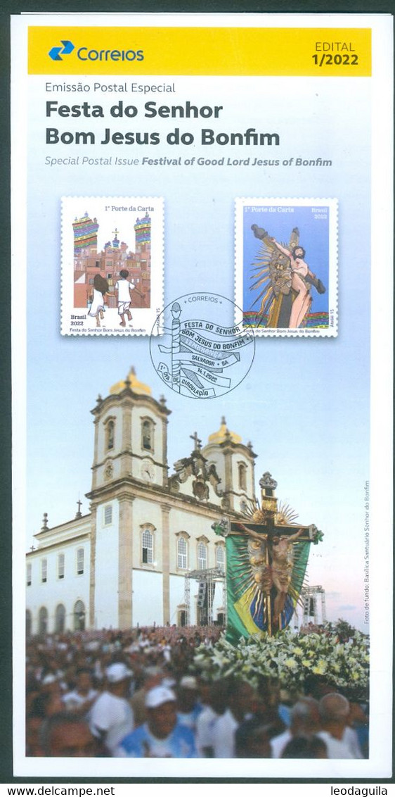 BRAZIL 2022 - FESTIVAL OF GOOD LORD JESUS OF BONFIM - OFFICIAL BROCHURE  - EDICT #01-2022 - Covers & Documents
