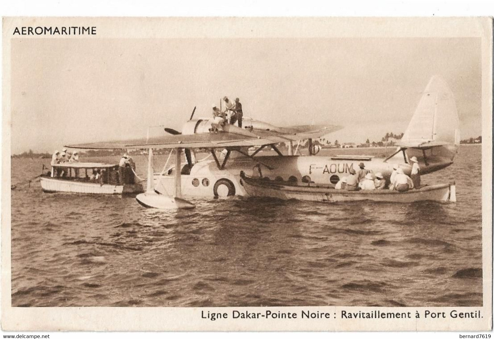 Cote D'ivoire -      Aeromaritime -  Ligne   Dakar -  Pointe Noire  -   Ravitaillement  A Port Gentil - Côte-d'Ivoire