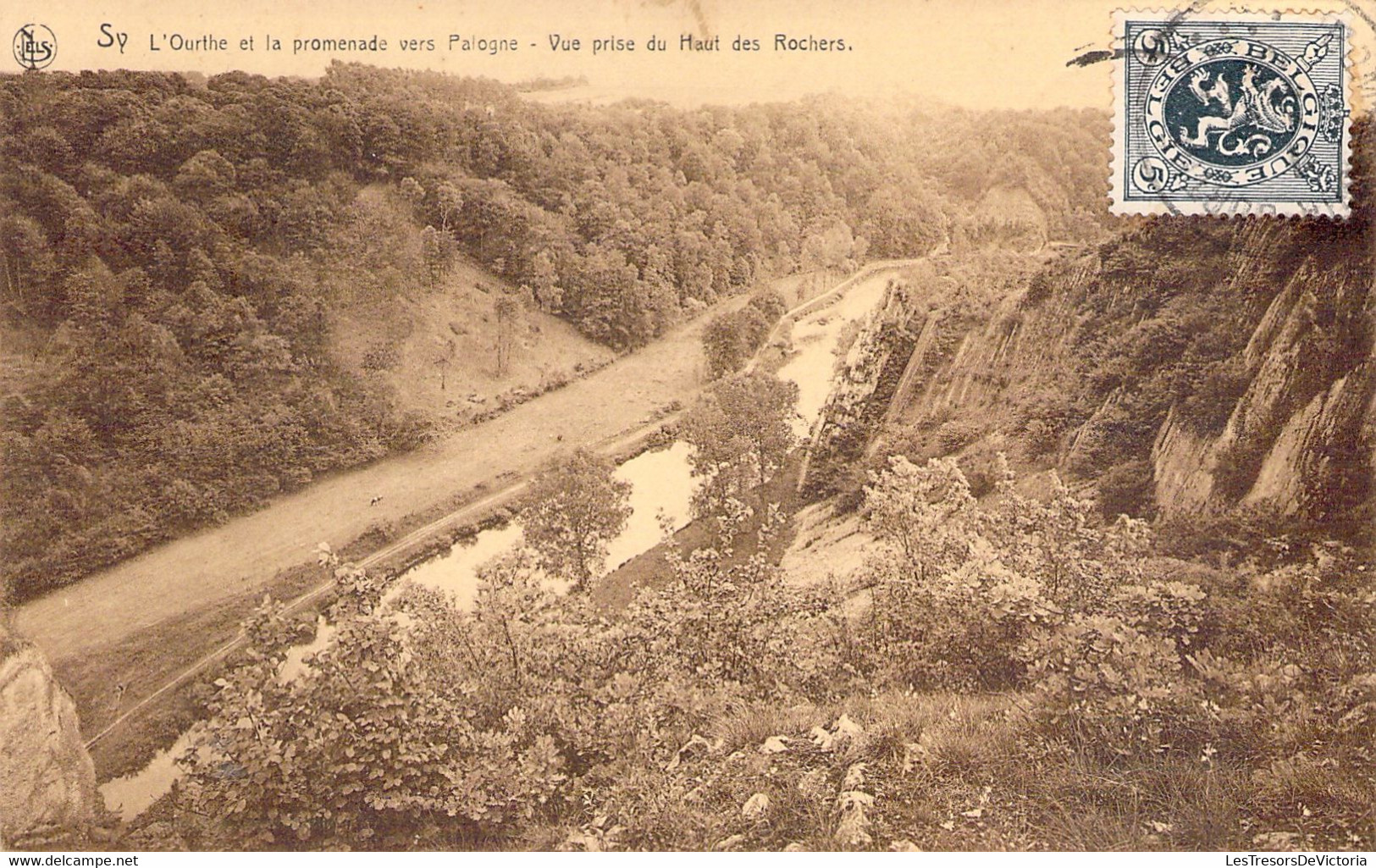 CPA Sy - L'ourthe Et La Promenade Vers Palogne - Vue Prise Du Haut Des Rochers - Oblitéré à Bomal Sur Ourthe En 1930 - Ferrières