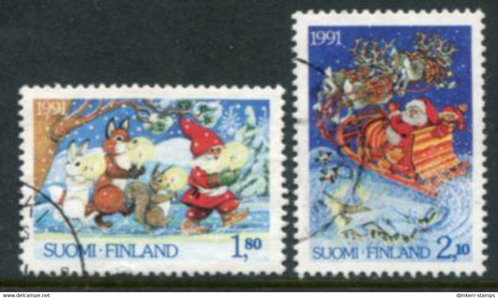 FINLAND 1991 Christmas Used.  Michel 1159-60 - Gebruikt