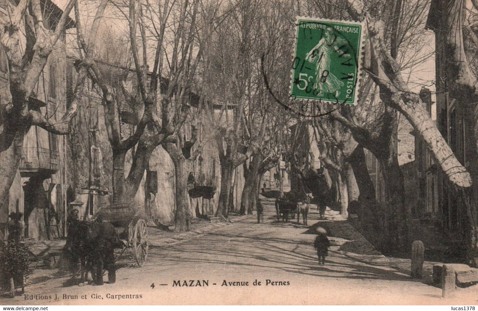 84 /  MAZAN / AVENUE DE  PERNES  / JOLIE CARTE - Mazan