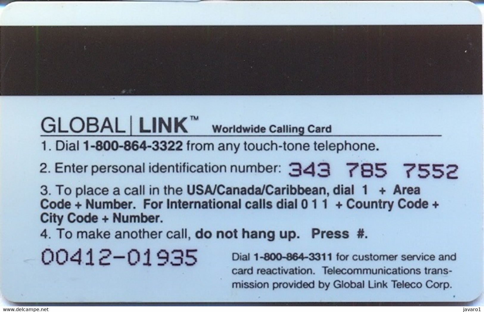 SEAFARER : CDM21 GLOBAL LINK : Rechargable SATELLITE CARD USED - Other & Unclassified