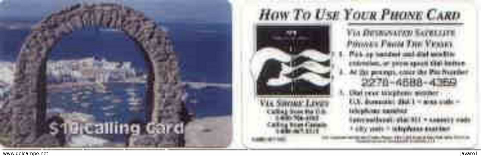 PRINCESS : PRI07 $10 Temple Stone Bow SATELLITE CARD USED - Altri & Non Classificati