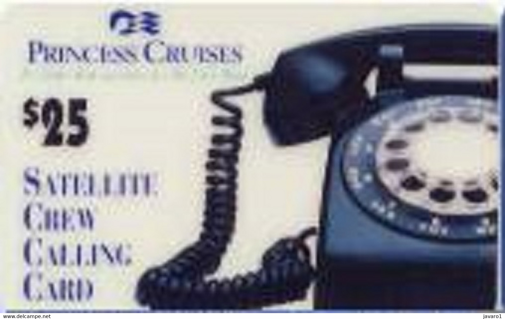 PRINCESS : PRI02 $20 PRINCESS CRUISES Crew Calling Card (Blue) SATELLITE CARD USED - Other & Unclassified