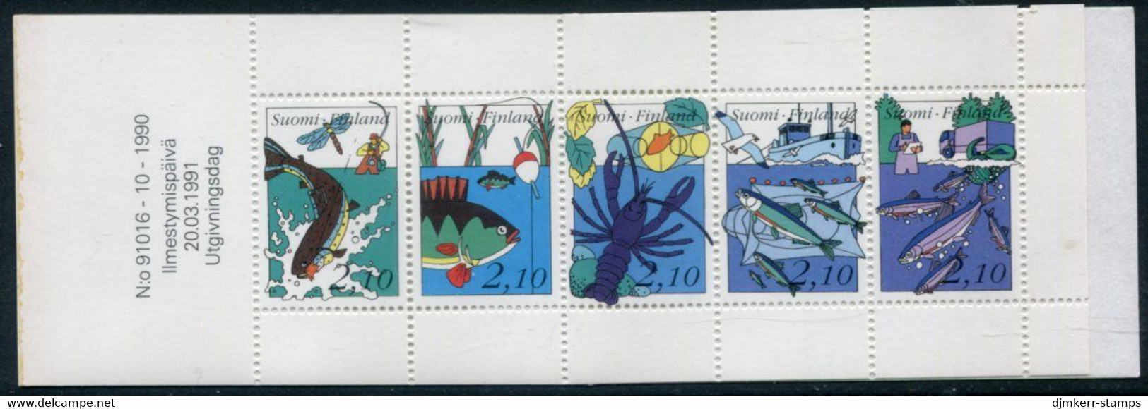 FINLAND 1991 Centenary Of Fisheries Organisation Booklet MNH / **.  Michel 1134-38 - Ungebraucht