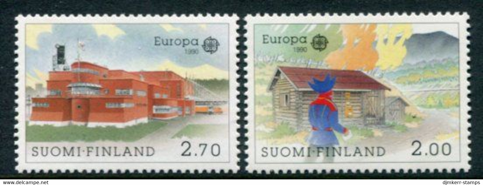 FINLAND 1990 Europa: Postal Buildings MNH / **.  Michel 1108-09 - Unused Stamps