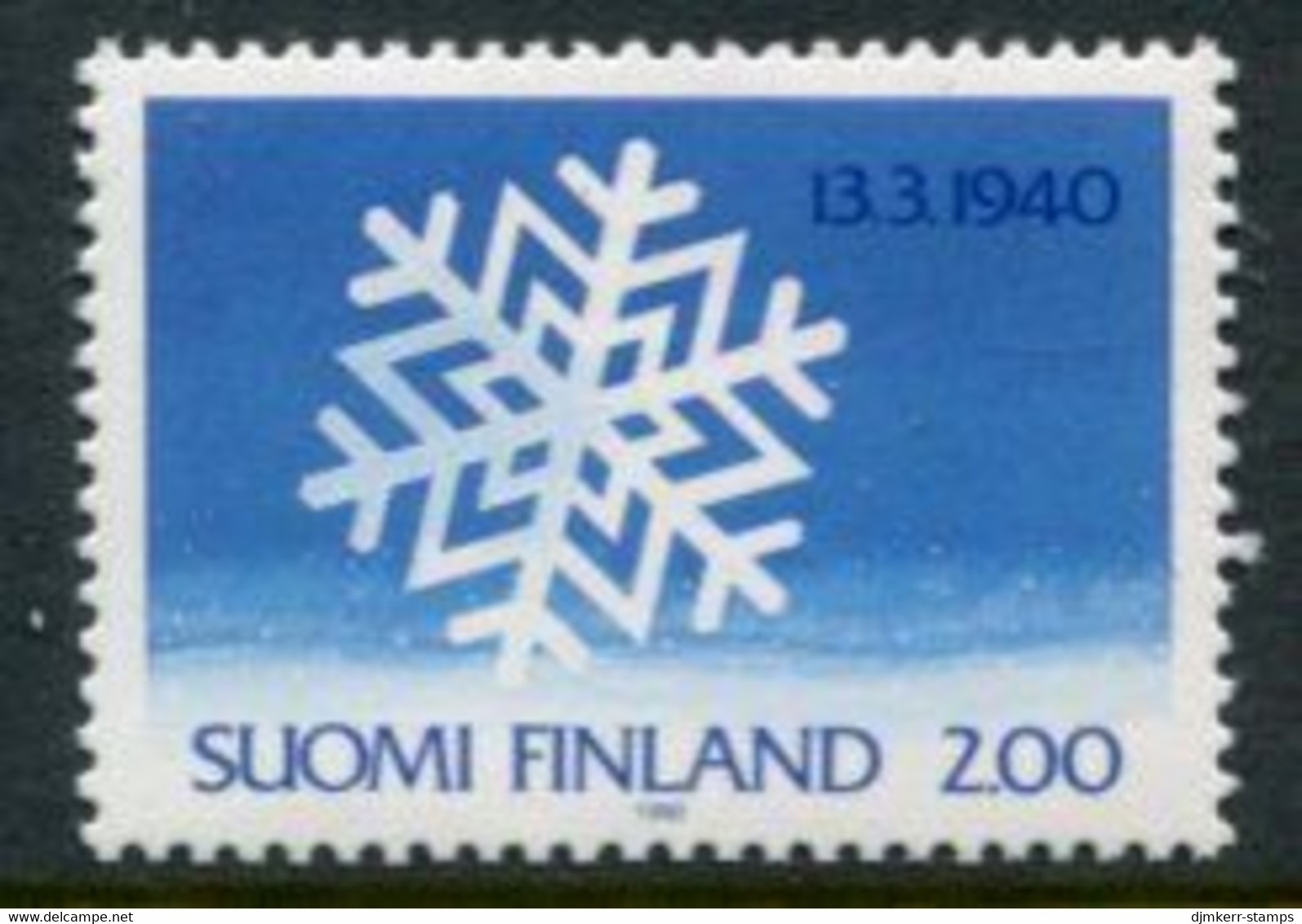 FINLAND 1990 350th Anniversary Of End Of Winter War MNH / **.  Michel 1105 - Nuovi
