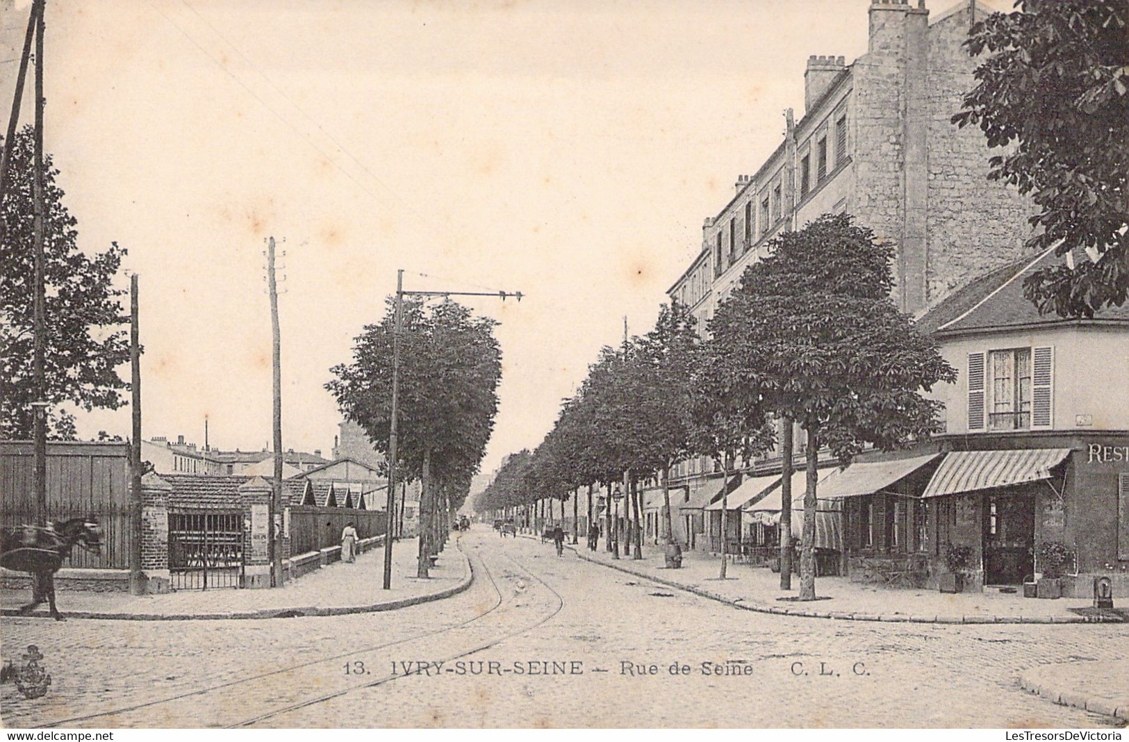 CPA Ivry Sur Seine - Rue De Seine - C L C - Rail De Tramway - Ivry Sur Seine