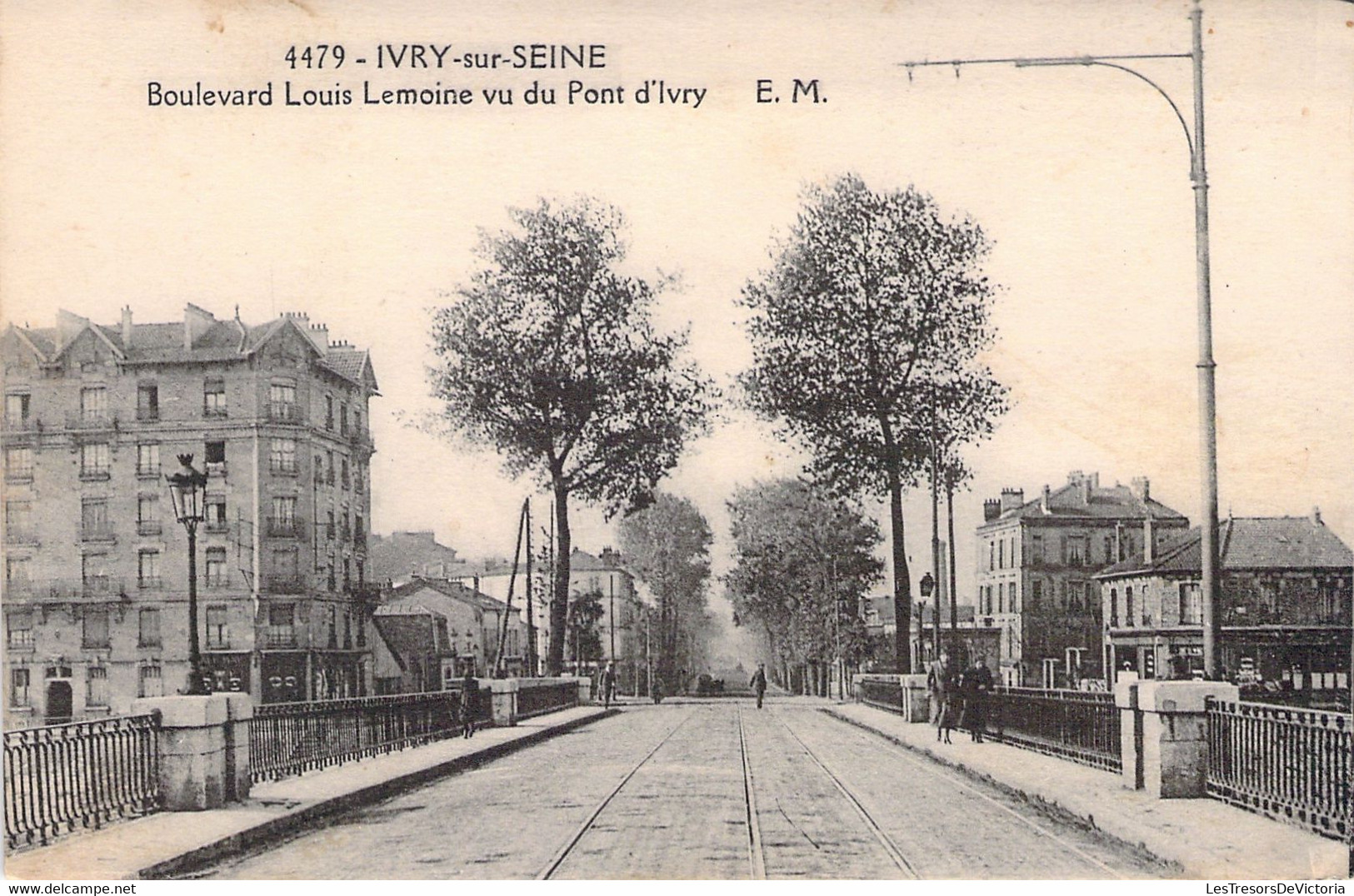 CPA Ivry Sur Seine - Boulevard Louis Lemoine Vu Du Pont D' Ivry - Rail De Tramway - Ivry Sur Seine