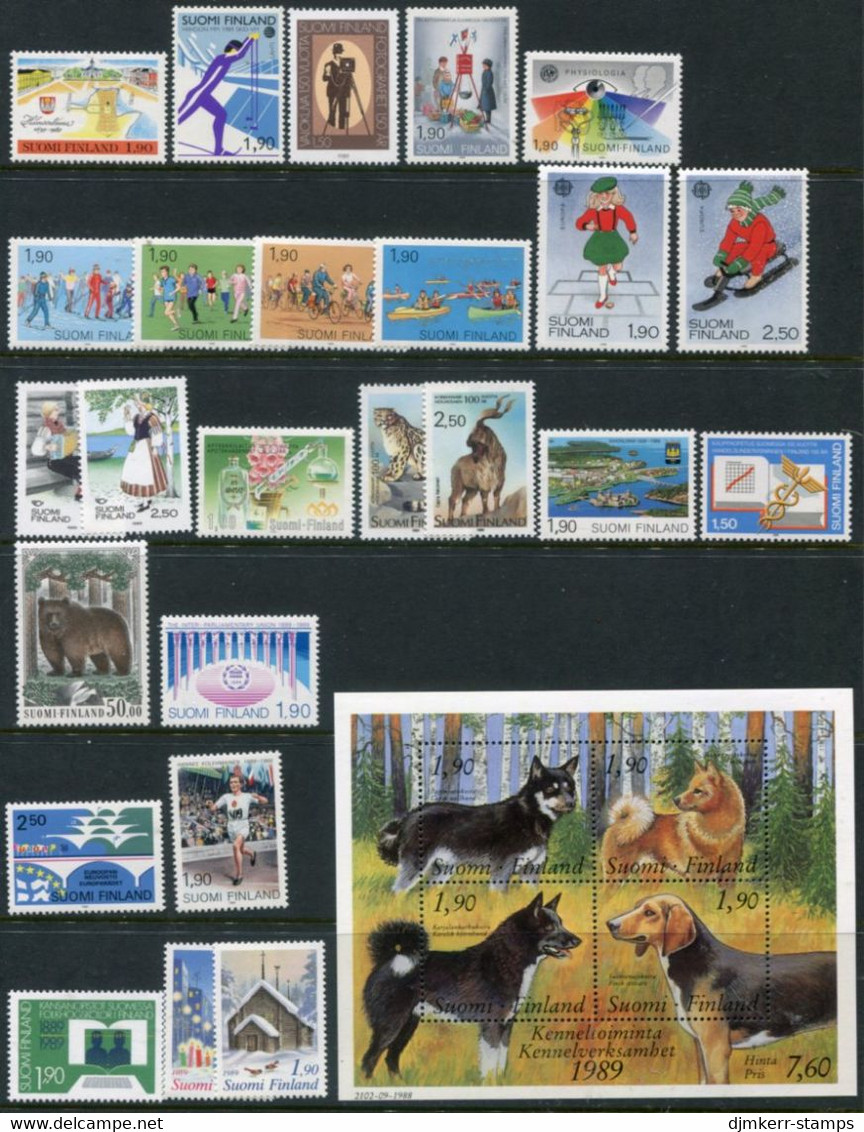 FINLAND 1989 Complete Commemorative Issues MNH / **.  Michel 1069-1097 - Unused Stamps