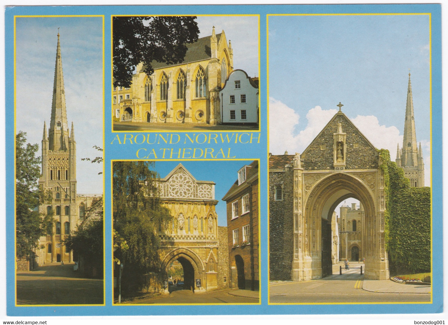 Around Norwich Cathedral, Norfolk Multiview. Carnary Chapel. Unposted - Norwich