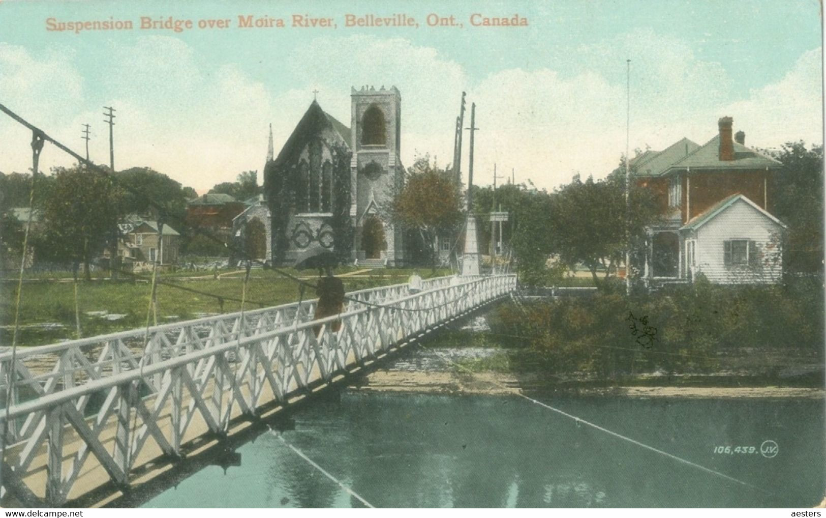 Belleville; Suspension Bridge Over Moira River - Not Circulated. (Valentine & Sons) - Other & Unclassified