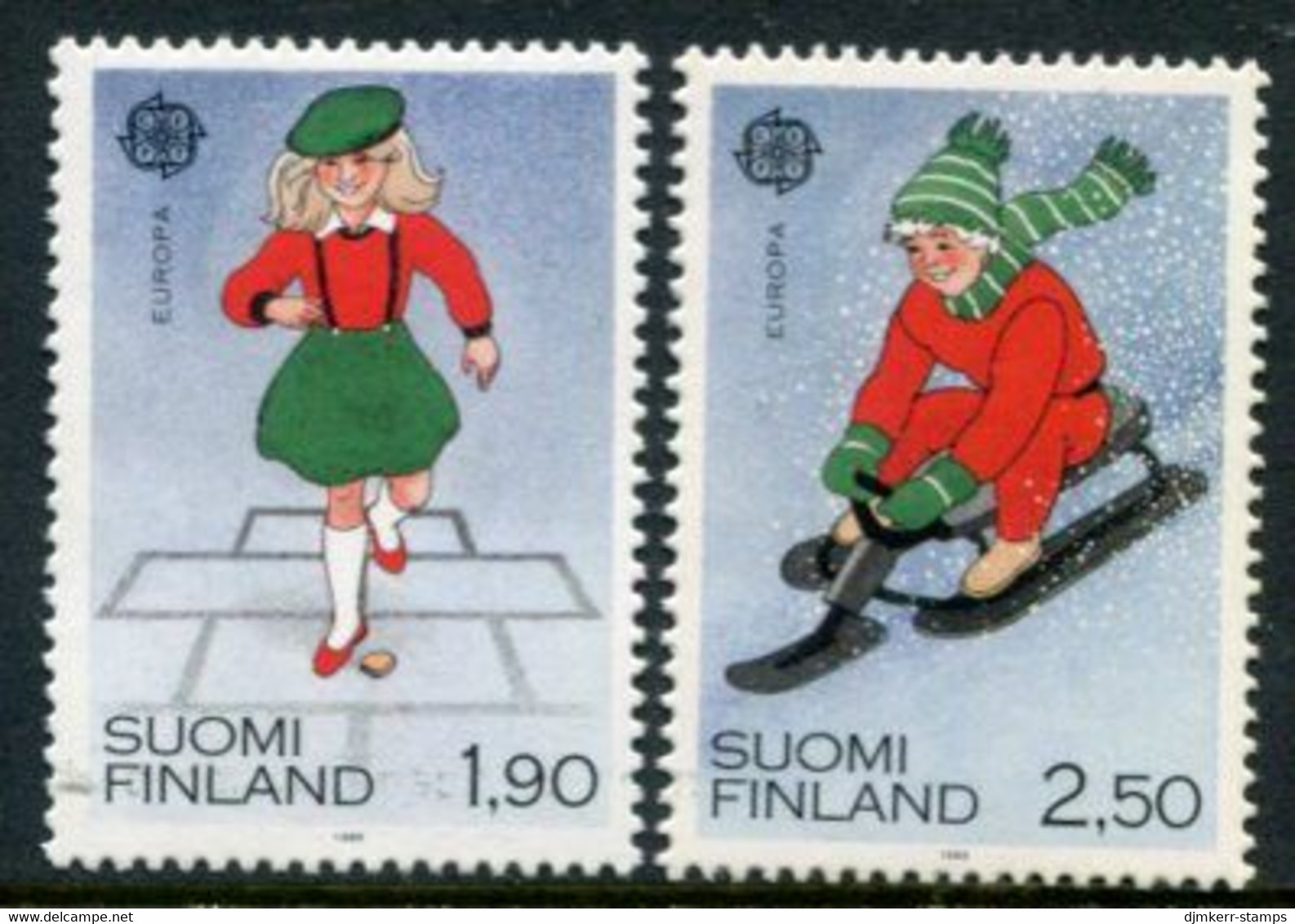 FINLAND 1989 Europa: Children's Games MNH / **.  Michel 1082-83 - Unused Stamps