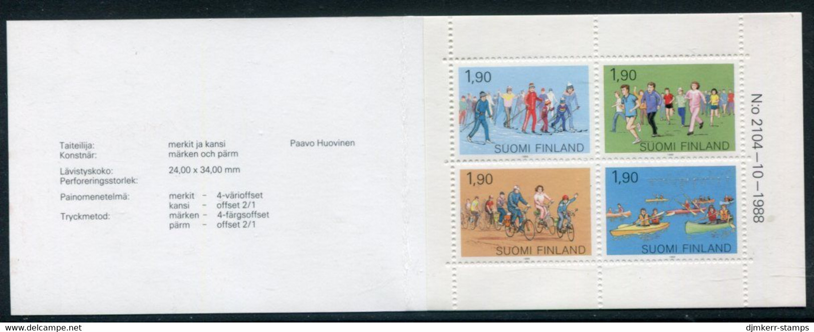 FINLAND 1989 Sports Booklet MNH / **.  Michel 1074-77 - Nuevos