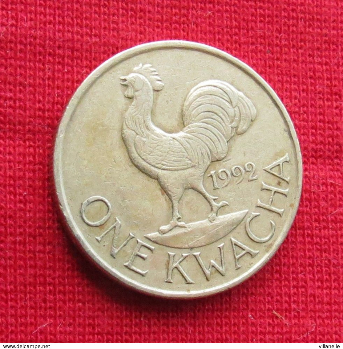 Malawi 1 One Kwacha 1992 KM# 20 Lt 90 *VT Rooster - Malawi