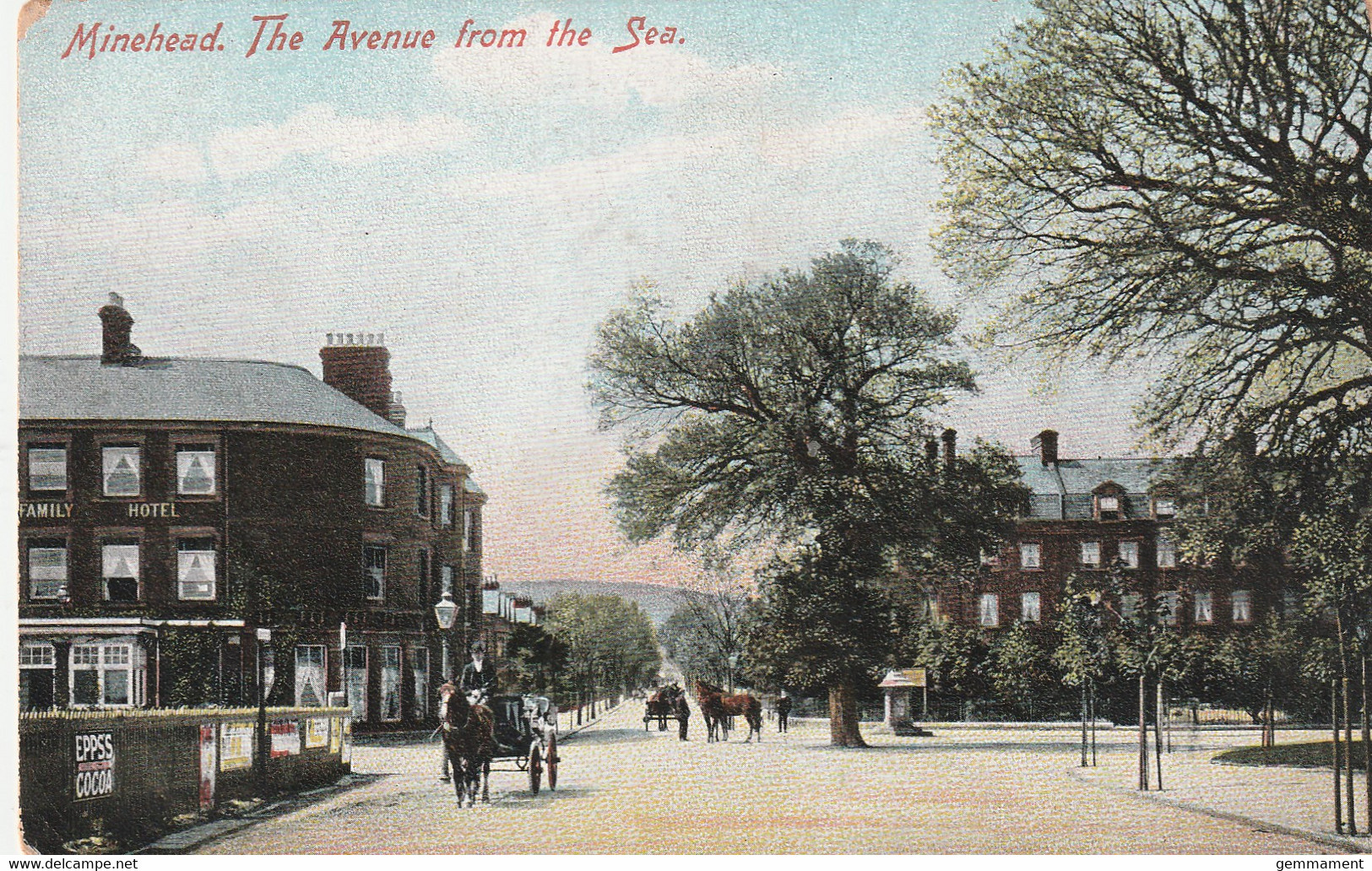 MINEHEAD  - THE AVENUE FROM THE SEA. - Minehead