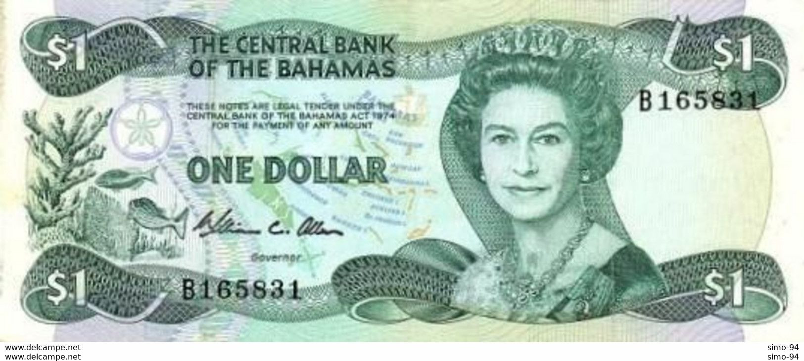 Bahamas P.43a 1  Dollar 1984 Xf - Bahamas