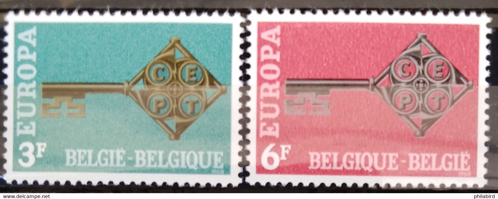 EUROPA 1968 - BELGIQUE                    N° 1452/1453                        NEUF** - 1968