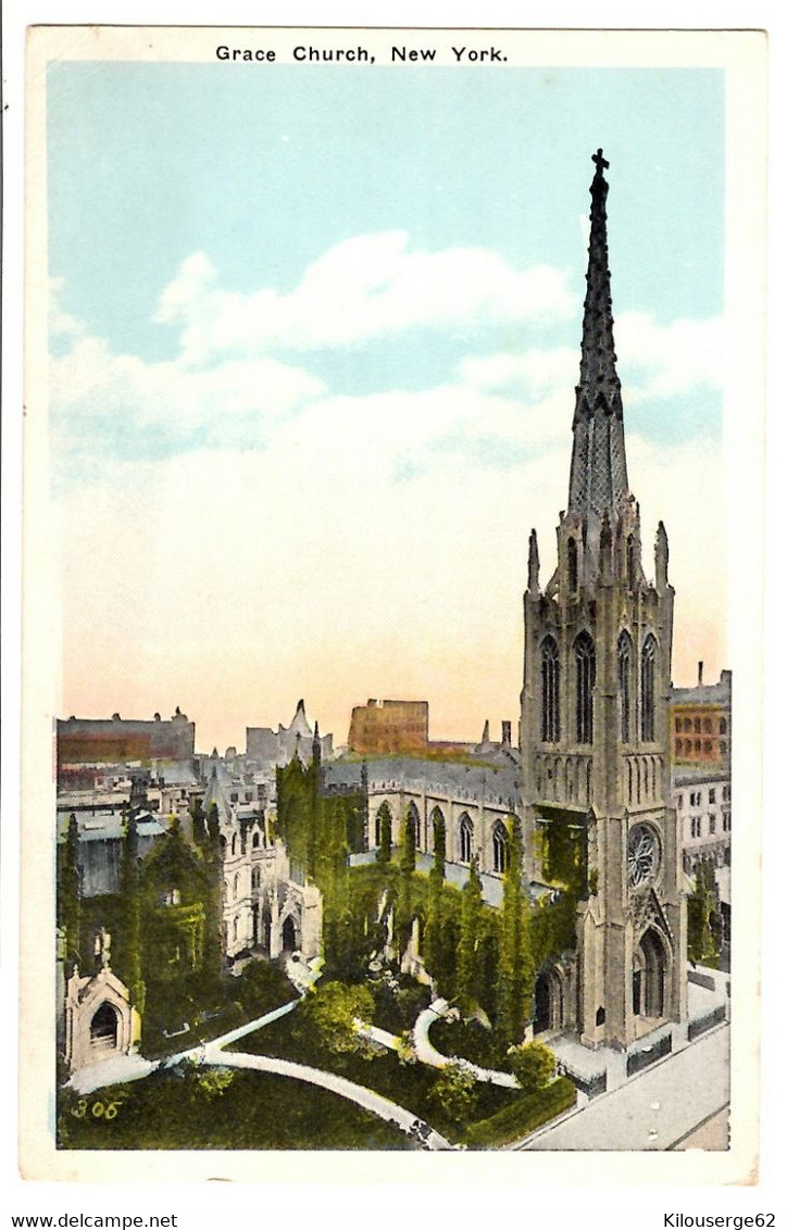 NEW YORK - Grace Church - Corner Of 9th Street - Colorisé - Non Circulé - Broadway