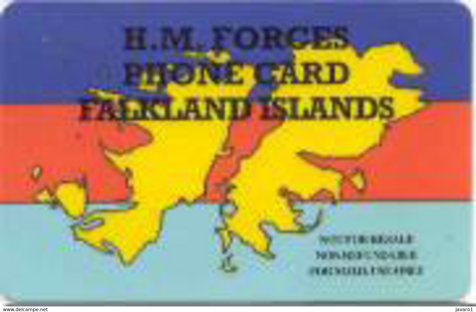 FALKLANDS : FLK01 20min H.M. FORCES FALKLAND ISLANDS (no Logos) SATELLITE CARD USED Exp: 3 MONTHS - Falkland