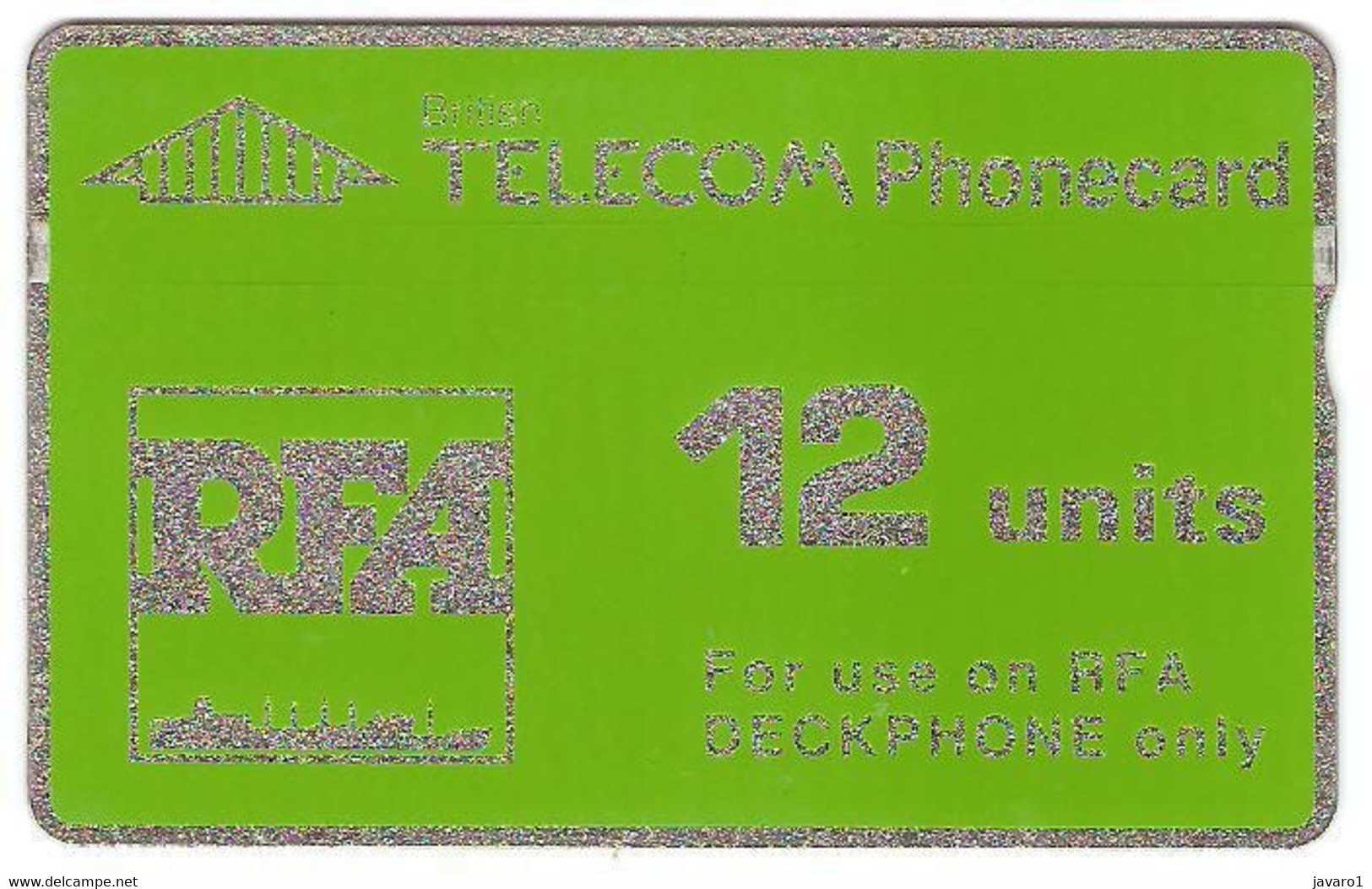 ENGLAND : ENG002 (cux002) 12u RFA Green,silver SATELLITE CARD MINT - Eurostar, Cardlink & Railcall