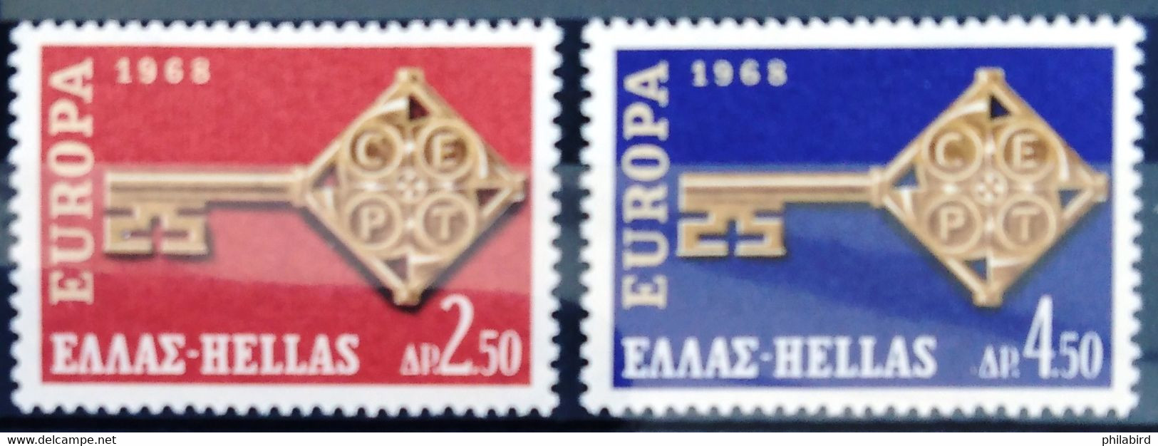 EUROPA 1968 - GRECE                    N° 951/952                       NEUF* - 1968