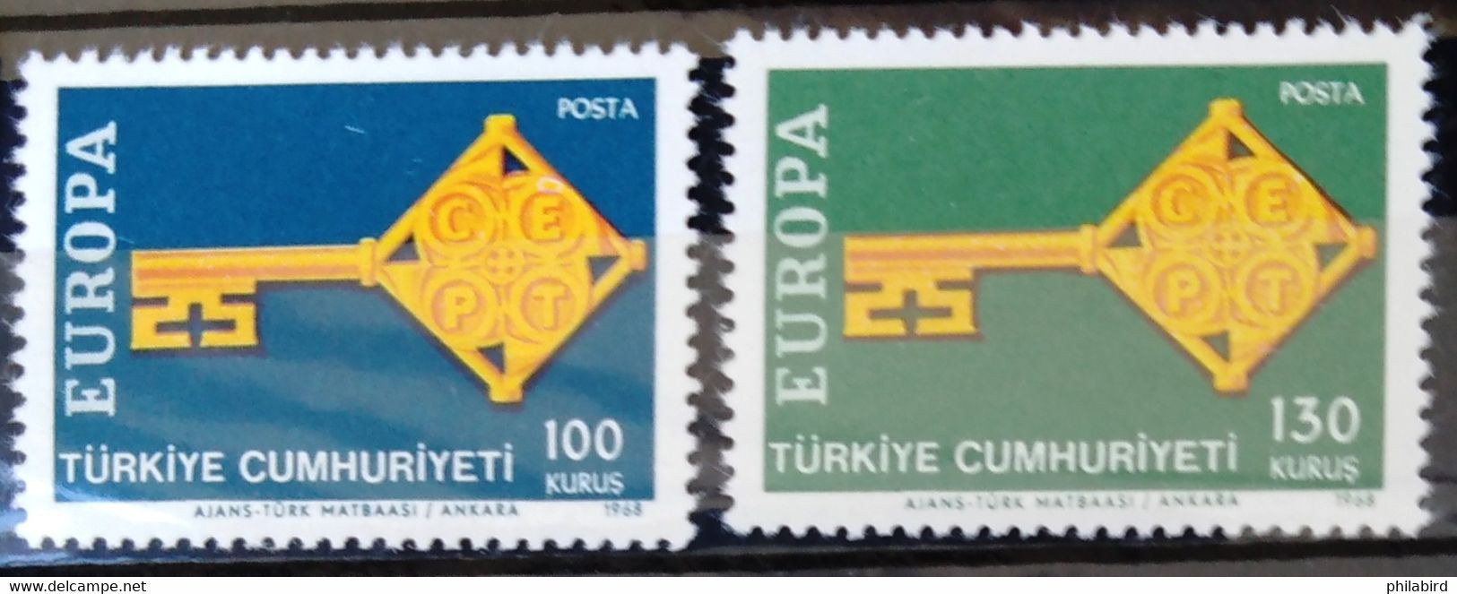 EUROPA 1968 - TURQUIE                    N° 1868/1869                       NEUF** - 1968