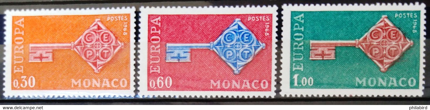 EUROPA 1968 - MONACO                  N° 749/751                       NEUF** - 1968