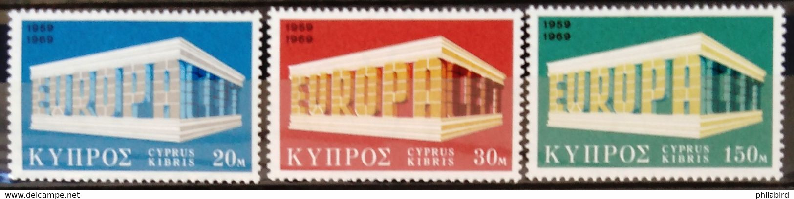 EUROPA 1969 - CHYPRE                  N° 311/313                     NEUF* - 1969