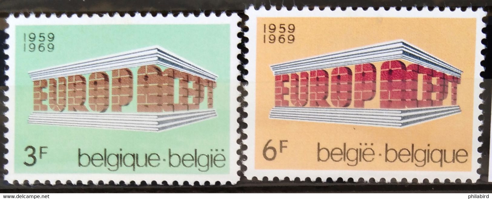 EUROPA 1969 - BELGIQUE                  N° 1489/1490                     NEUF* - 1969