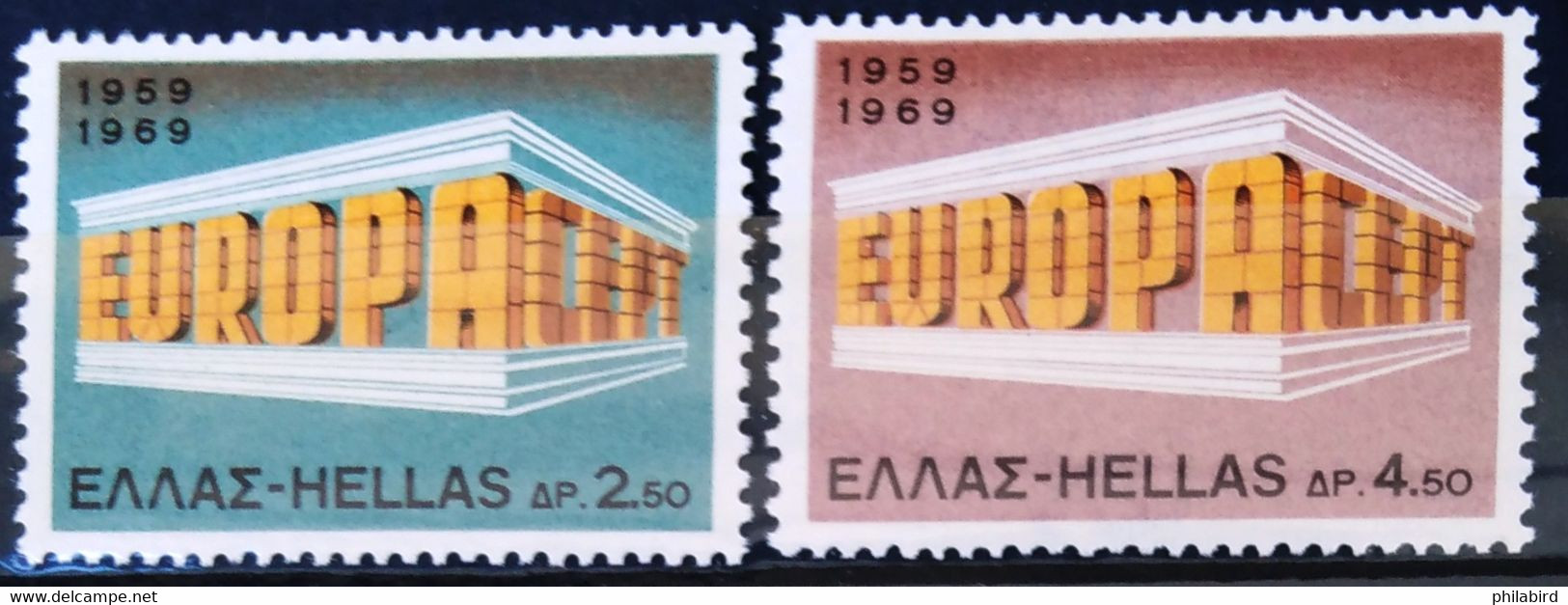 EUROPA 1969 - GRECE                  N° 982/983                     NEUF* - 1969