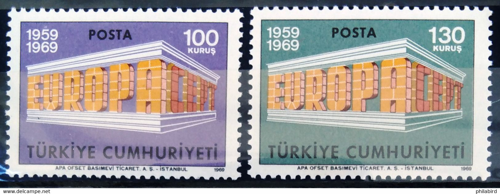 EUROPA 1969 - TURQUIE                  N° 1891/1892                    NEUF** - 1969