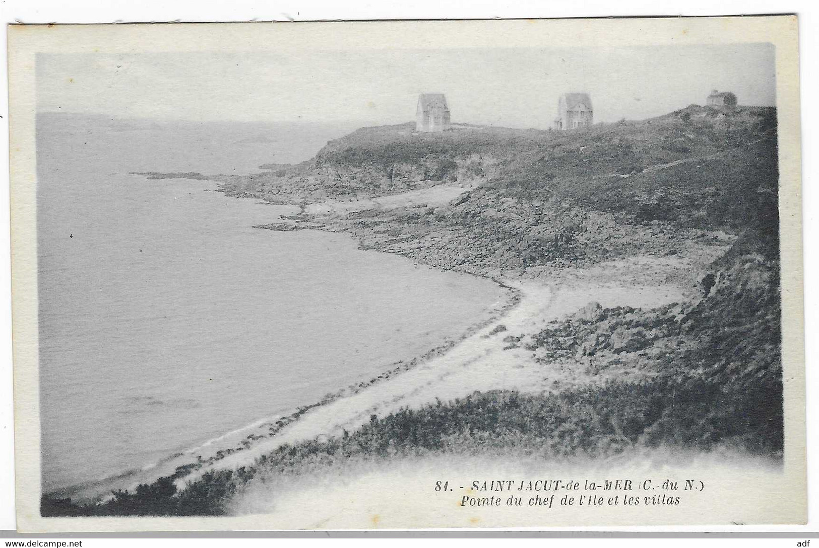 CPA ST SAINT JACUT DE LA MER, POINTE DU CHEF DE L'ILE ET LES VILLAS, COTES D'ARMOR 22 - Saint-Jacut-de-la-Mer