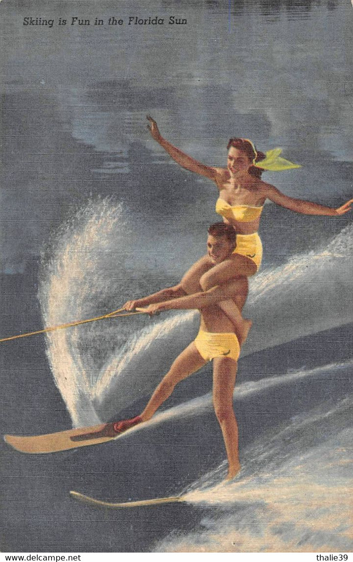 Ski Nautique Pin-up Floride Florida - Water-skiing