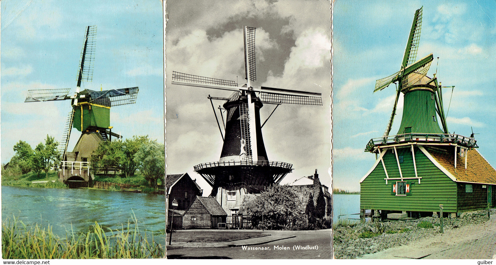 Hollande Moulin A Vent 3 CARTES - Windmolens