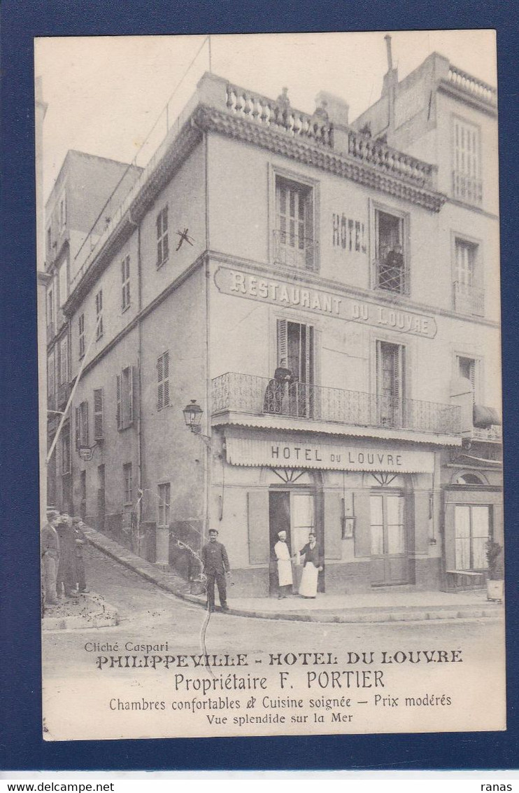 CPA Algérie Philippeville Commerce Shop Devanture Magasin Circulé - Autres & Non Classés