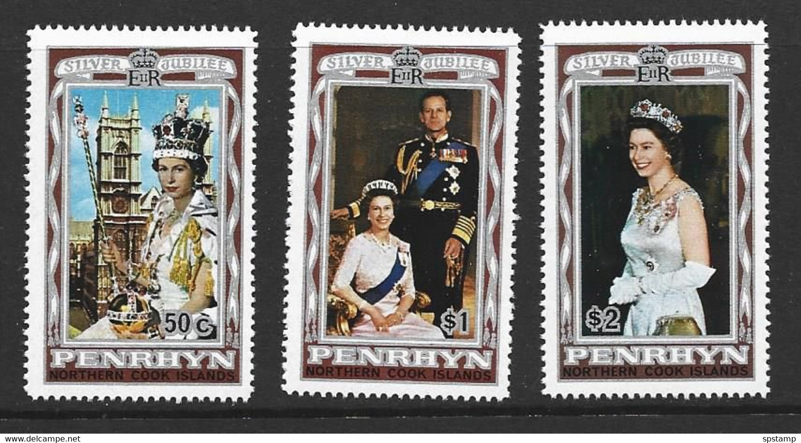 Penrhyn Island 1977 QEII Silver Jubilee Set Of 3 MNH - Penrhyn