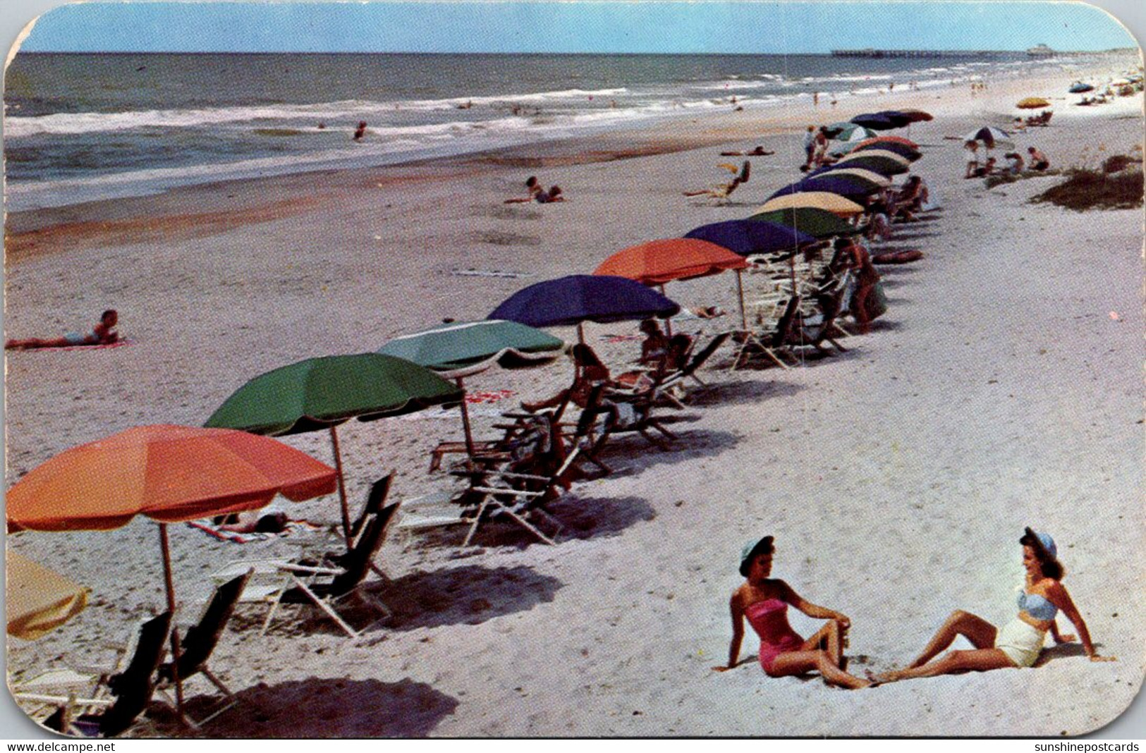 South Carolina Myrtle Beach Beautiful Beach Scene 1954 - Myrtle Beach