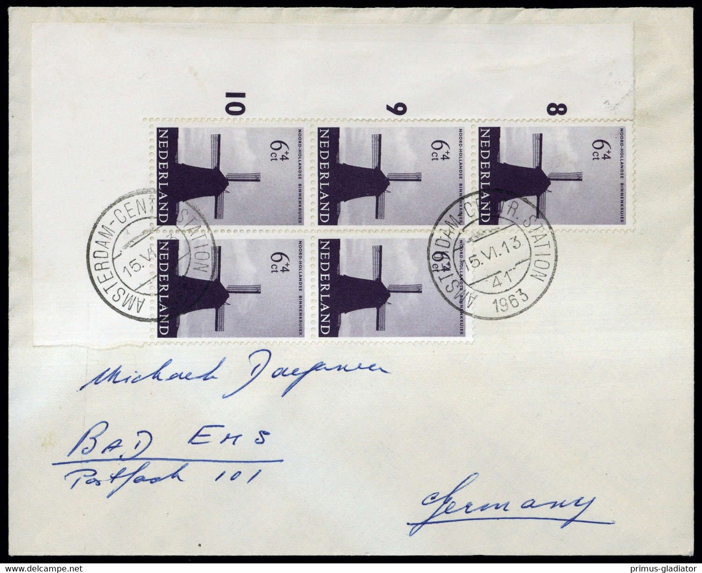 1963, Niederlande, 795 (5), Brief - Other & Unclassified