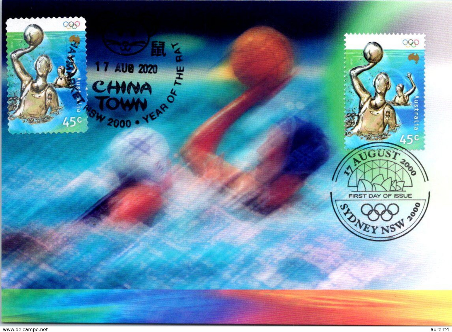 (5 H 14) Sydney 2000 Olympic Games 20th Anniversary Commemoration Maxicard - Water Polo - Water-Polo