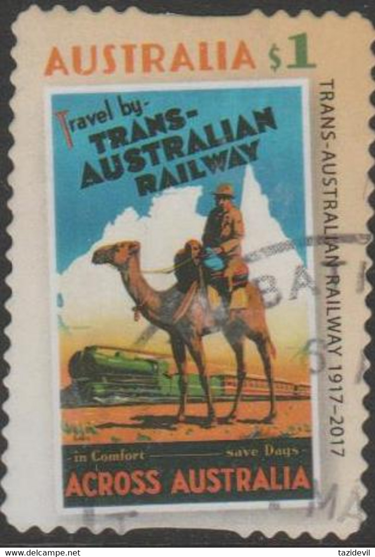 AUSTRALIA - DIE-CUT-USED 2017 $1.00 Centenary Of Trans-Australian Railways - Train And Camel - Used Stamps